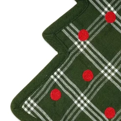 Green Tree Plaid 3-pc. Dishtowel & Potholder Set