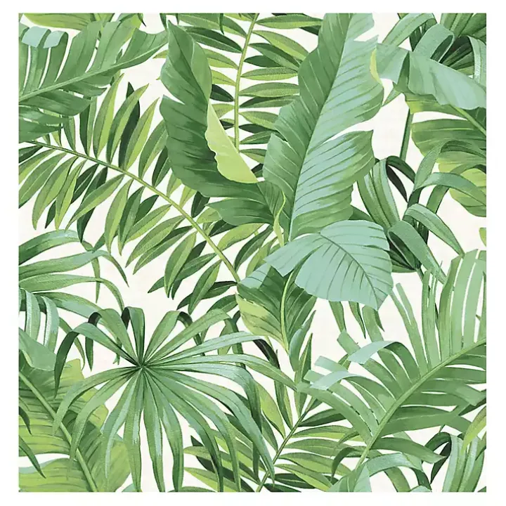 Green Tropical Leaves Peel & Stick Wallpaper