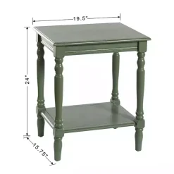 Green Wood Sybil Accent Table