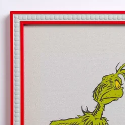 Grinch Looking Over Whoville Framed Art Print