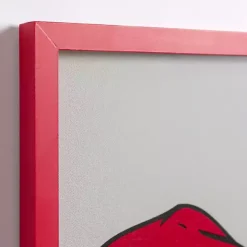 Grinch Looking Through Wreath Framed Art Print