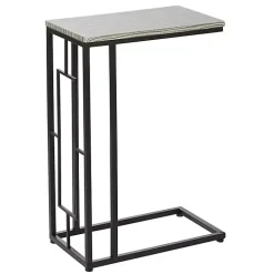 Gunmetal Black Geometric Metal C-Table