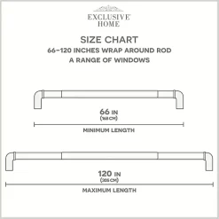 Gunmetal Hyde Wrap Around Curtain Rod, 120 in.