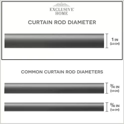 Gunmetal Open Sphere Curtain Rod, 72 in.