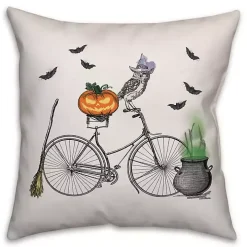 Halloween Bike Throw Pillow
