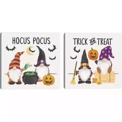 Halloween Gnomes Canvas Art Prints, Set of 2