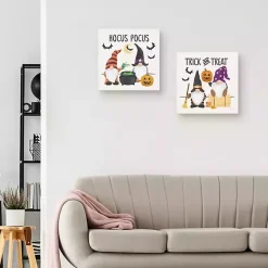 Halloween Gnomes Canvas Art Prints, Set of 2
