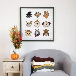 Halloween Hounds Framed Art Print