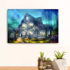 Halloween Mansion Canvas Art Print, 16x24