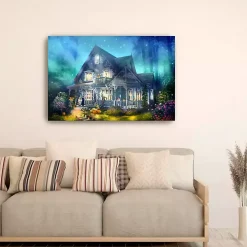 Halloween Mansion Canvas Art Print, 32x48