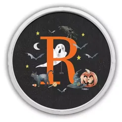 Halloween Monogram R White Framed Wall Plaque