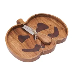 Halloween Pumpkin Serving Board with Spreader