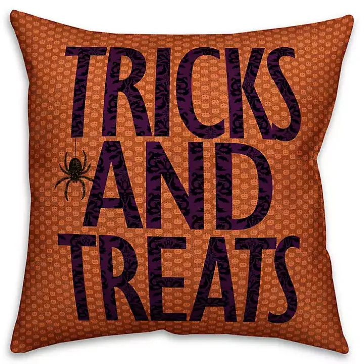 Halloween Trick and Treats Reversible Pillow