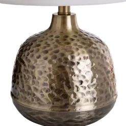 Hammered Brass Accent Table Lamp