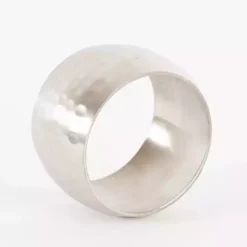 Hammered Brass Napkin Rings, Set of 4