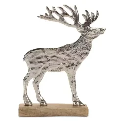 Hammered Metal Deer Silhouette Figurines, Set of 2