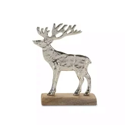 Hammered Metal Deer Silhouette Figurines, Set of 2
