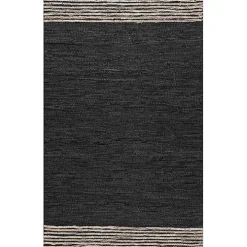 Hand Braided Leather Kelli Jute Area Rug, 7x9