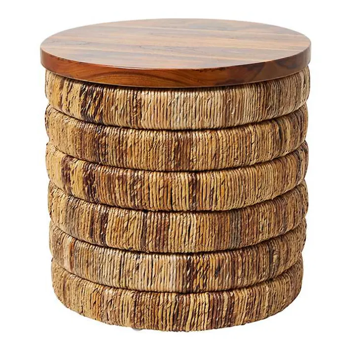 Handmade Seagrass Round Accent Table