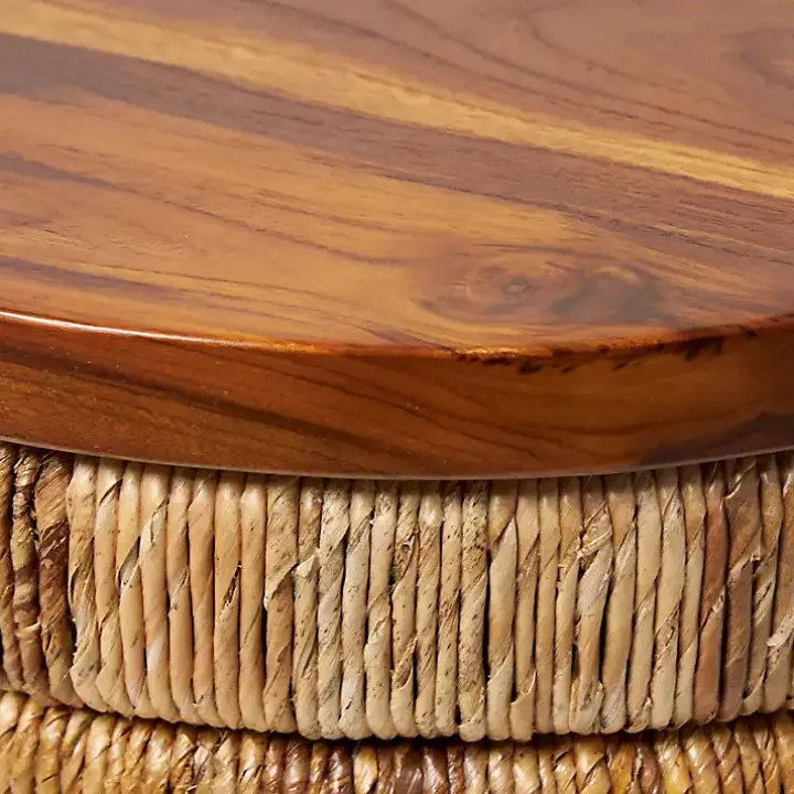 Handmade Seagrass Round Accent Table