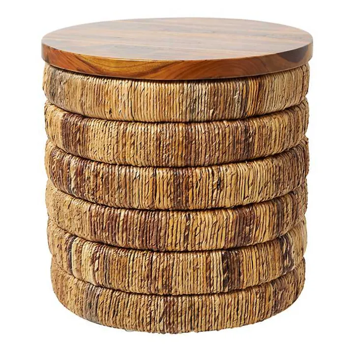 Handmade Seagrass Round Accent Table