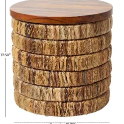 Handmade Seagrass Round Accent Table