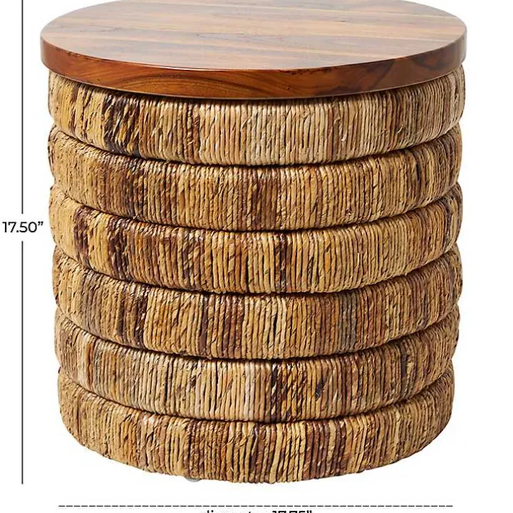 Handmade Seagrass Round Accent Table