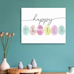 Happy Easter Eggs Canvas Art Print