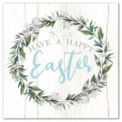 Happy Easter Wreath Canvas Art Print