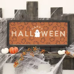Happy Ghosts and Halloween Framed Wall Plaque