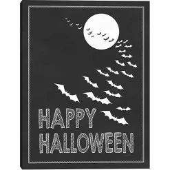 Happy Halloween Bats Canvas Art Print