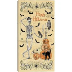 Happy Halloween Dapper Skeleton Canvas Art