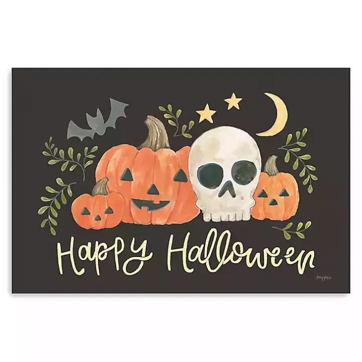 Happy Halloween Jack-O-Lantern Canvas Art Print