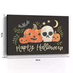 Happy Halloween Jack-O-Lantern Canvas Art Print