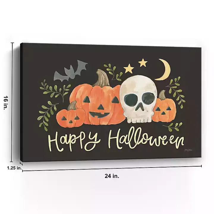 Happy Halloween Jack-O-Lantern Canvas Art Print