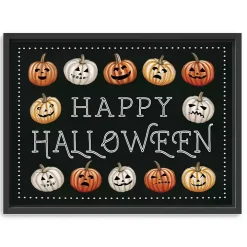 Happy Halloween Jack-o-Lanterns Framed Art Print