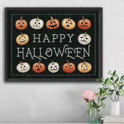 Happy Halloween Jack-o-Lanterns Framed Art Print