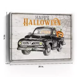 Happy Halloween Truck Canvas Art Print
