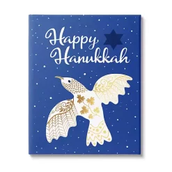 Happy Hanukkah Dove Canvas Art Print