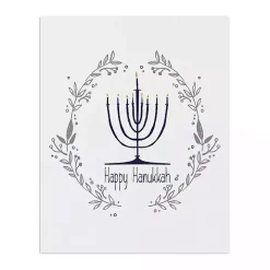 Happy Hanukkah Menorah Canvas Art Print