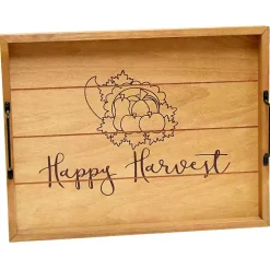 Happy Harvest Wood Tray