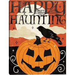 Happy Haunting Jack O Lantern Canvas Art Print