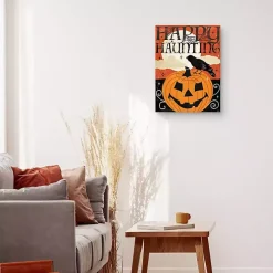 Happy Haunting Jack O Lantern Canvas Art Print