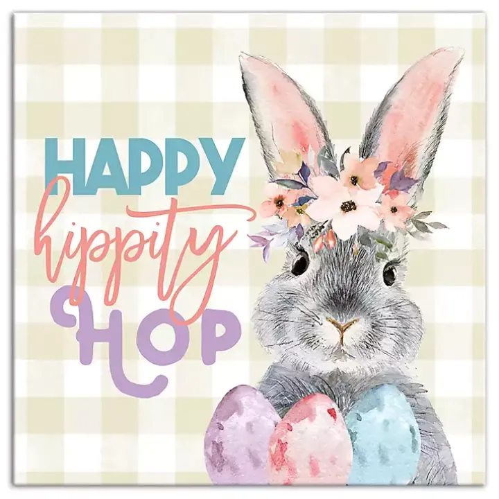 Happy Hippity Hop Canvas Art Print