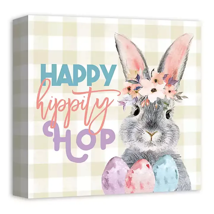 Happy Hippity Hop Canvas Art Print