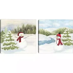 Happy Snowman I & II Christmas Art Set