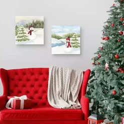Happy Snowman I & II Christmas Art Set