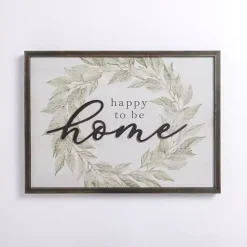 Happy to Be Home Wreath Wall Plaque