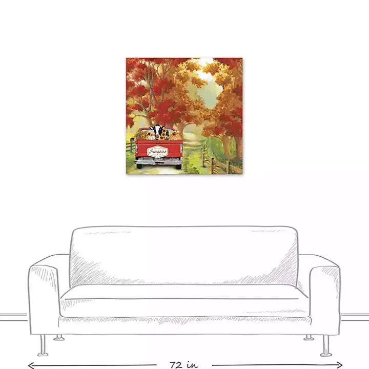 Harvest Cow Ride Canvas Art Print