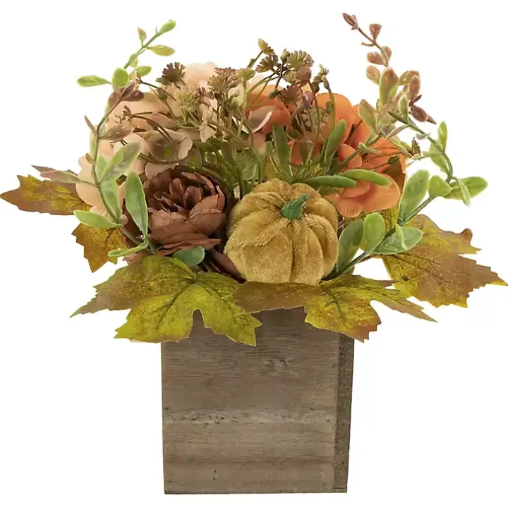 Harvest Floral and Pumpkin Arrangement